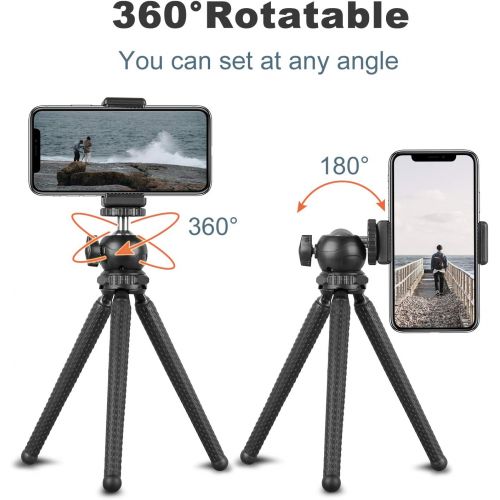  N\C Mini Tripod for iPhone,Flexible Tripod with rotatable Phone Holder,Tripod for Phone and Camera/gopro,Compatible with iPhone/Android,Cell Phone Tripod Mount Stand for Video Calls