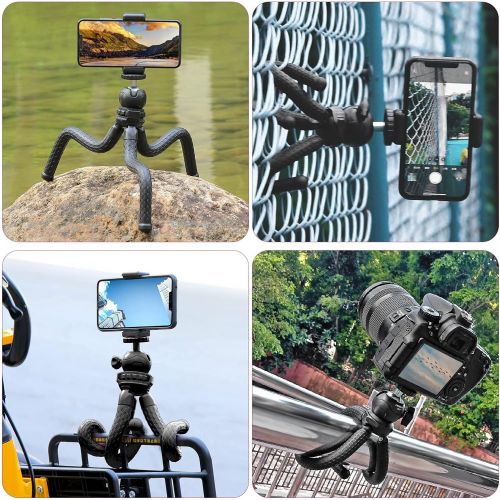  N\C Mini Tripod for iPhone,Flexible Tripod with rotatable Phone Holder,Tripod for Phone and Camera/gopro,Compatible with iPhone/Android,Cell Phone Tripod Mount Stand for Video Calls