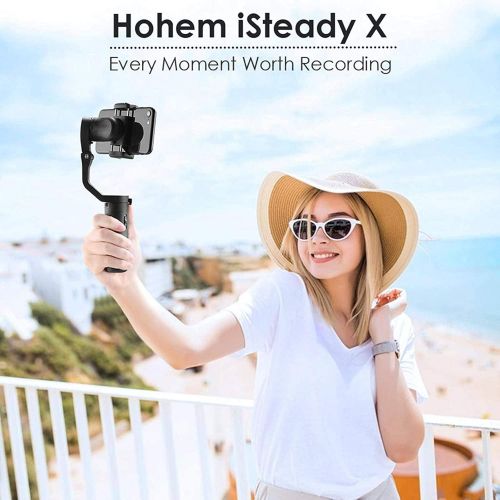  N\C NC Three-axis Balanced Anti-Shake Video Shooting Mobile Phone Gimbal Lightweight and Foldable Portable Mobile Phone Stabilizer for Android and iOS