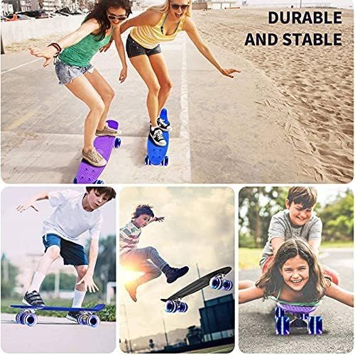  N\C 22inch Fish Board Mini Cruiser Skateboard Children Scooter Longboard Skate Boards Retro Penny Board Flashing Wheel Truck Bearing