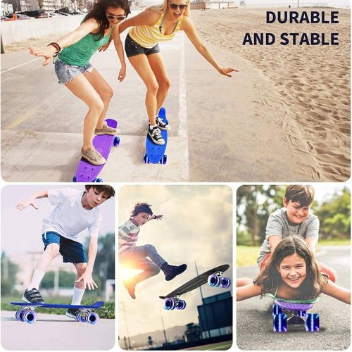  N\C 22inch Fish Board Mini Cruiser Skateboard Children Scooter Longboard Skate Boards Retro Penny Board Flashing Wheel Truck Bearing