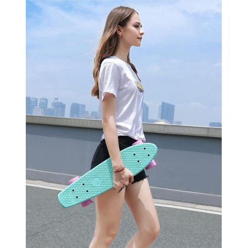  N\C The Skateboard has Good Abrasion Resistance and Excellent Grip. Children/Teenagers/Teenagers/Beginners Skateboard Pink