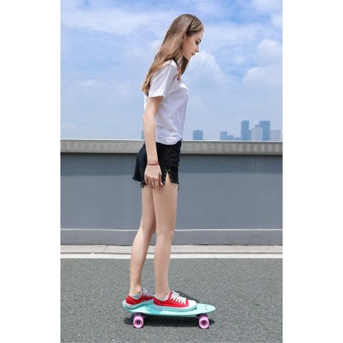 N\C The Skateboard has Good Abrasion Resistance and Excellent Grip. Children/Teenagers/Teenagers/Beginners Skateboard Pink