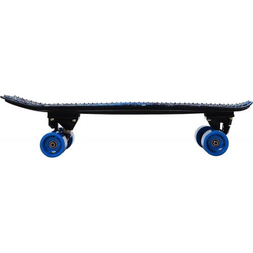  N\C NC 28 Galaxy Surf Skateboard A83 Hardness PU Wheels Surfskate Cruiser with Handles Carving Pumping Skateboards for Children Teens Adults, Blue