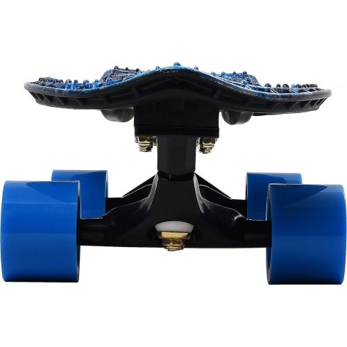  N\C NC 28 Galaxy Surf Skateboard A83 Hardness PU Wheels Surfskate Cruiser with Handles Carving Pumping Skateboards for Children Teens Adults, Blue