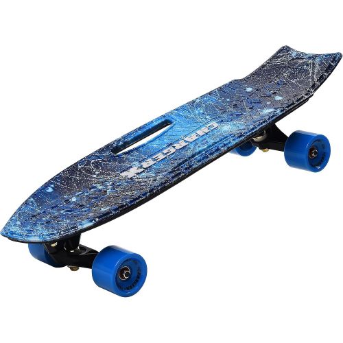  N\C NC 28 Galaxy Surf Skateboard A83 Hardness PU Wheels Surfskate Cruiser with Handles Carving Pumping Skateboards for Children Teens Adults, Blue