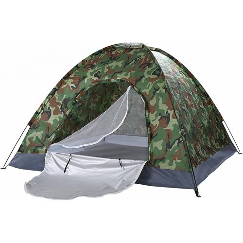  N\C Camping Tent 3-4 People Children Adult Tent Backyard Party Tent, Waterproof and Shade Easy to Set up, Camouflage