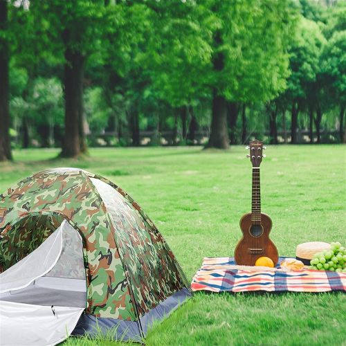  N\C Camping Tent 3-4 People Children Adult Tent Backyard Party Tent, Waterproof and Shade Easy to Set up, Camouflage