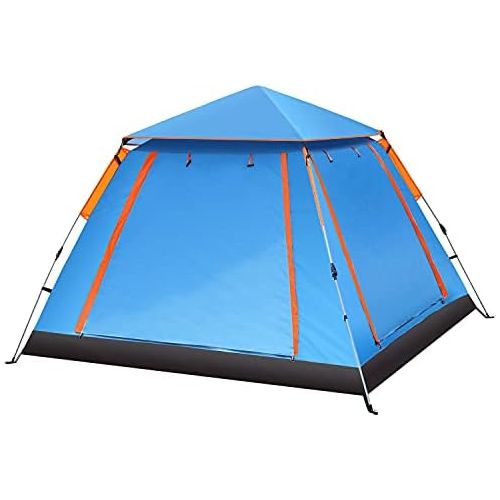  N\C Wingedsteed 2-3 Persons Instant Family Camping Tent with 2 mesh Windows,2 Doors,Double Layer,Portable Carry Bag for Family,Outdoor,Hiking