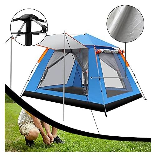  N\C Wingedsteed 2-3 Persons Instant Family Camping Tent with 2 mesh Windows,2 Doors,Double Layer,Portable Carry Bag for Family,Outdoor,Hiking