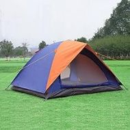 N\C NC Camping Tent, Waterproof Family Tent with Removable Rainproof and Carrying Bag, Double-Layer Double Door Double-Person Tent, Suitable for Camping, Traveling, Backpacking, Hiking