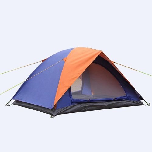  N\C NC Camping Tent, Waterproof Family Tent with Removable Rainproof and Carrying Bag, Double-Layer Double Door Double-Person Tent, Suitable for Camping, Traveling, Backpacking, Hiking