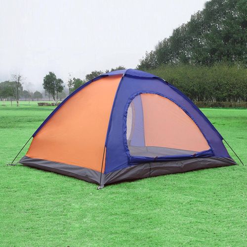  N\C NC Camping Tent, Waterproof Family Tent with Removable Rainproof and Carrying Bag, Double-Layer Double Door Double-Person Tent, Suitable for Camping, Traveling, Backpacking, Hiking