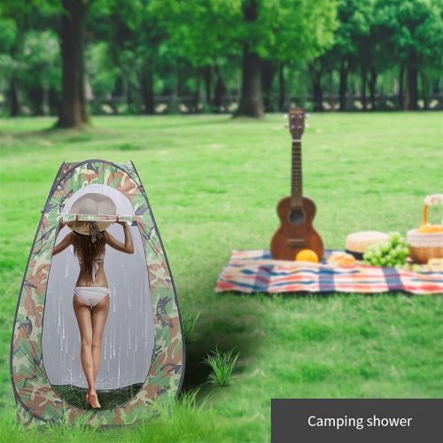  N\C NC Pop Up Privacy Tent Instant Portable Outdoor Shower Tent, Camp Toilet, Changing Room, Rain Shelter with Window ? for Camping and Beach Easy Set Up, Foldable with Carry Bag Light