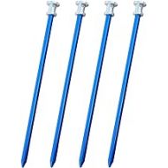 N\C NC 4 Pack Tent Pegs Stakes Metal Ultralight Aluminum Long 9 inch for Camping Kit Beach Hiking Outdoor Canopies