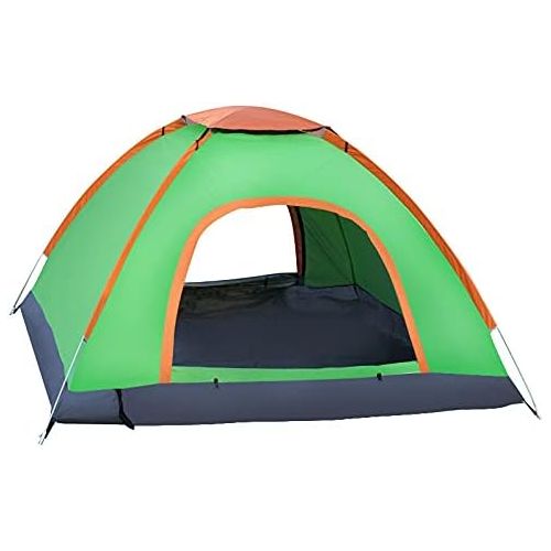  N\C NC Tent Outdoor 3-4 Full Automatic Easy to Set up Small Light Tent Camping Field Tent Thickening rain Proof Quick Open Tent Bluewithyellowedge