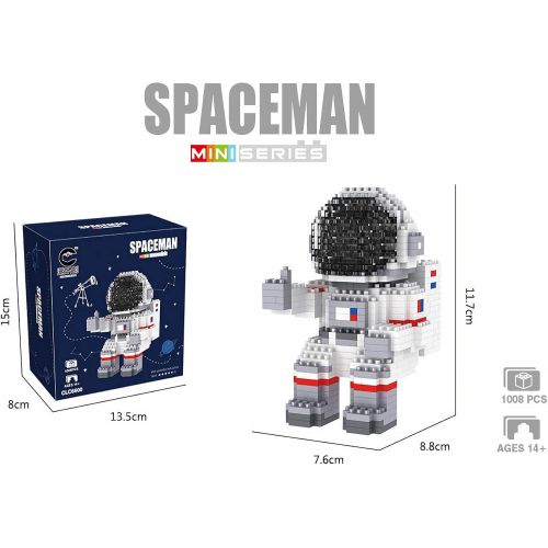  N\C NC 2021 New Astronaut Micro Block Model Set Gift for Kids or Adult ,Mini Block Model Toy (with Light)