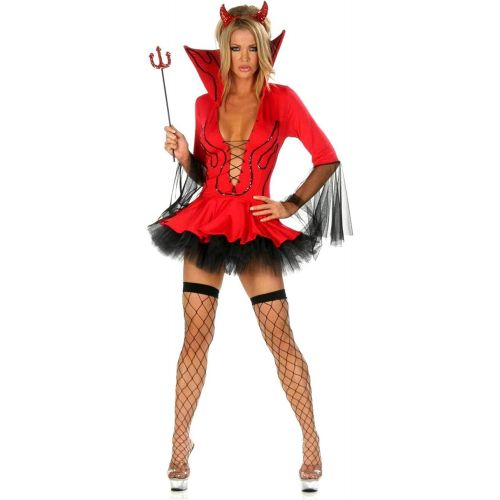  할로윈 용품N\C NC Halloween Costumes, Ladies Halloween Devil Fancy Dress Costume Horn Woman Sexy Devil Costume Outfit, Special Costumes.