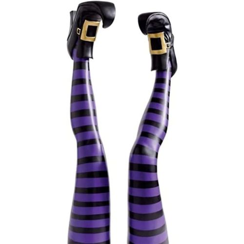  할로윈 용품N\C Wicked Witch Legs,Decoration Halloween Decorations Halloween Inflatables Outdoor Decorations Halloween Party Decorations Halloween Witch Legs (Purple)