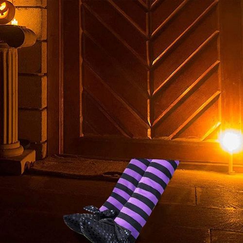  할로윈 용품N\C Wicked Witch Legs,Decoration Halloween Decorations Halloween Inflatables Outdoor Decorations Halloween Party Decorations Halloween Witch Legs (Purple)