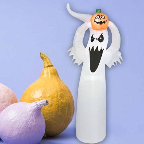  할로윈 용품N\C NC Halloween Inflatable Model 1.8m Luminous White Small Outdoor Garden Toy Lifting Horror House Props Decoration