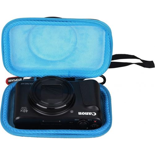  N\C Carrying Storage Case for Sony RX100 II III IV V VA VI VII ZV-1 HX-99 / Canon PowerShot SX740 HS SX730 HS SX720 HS / G7X Mark II III Digital Camera(Case Only) (Black-Blue Inside)
