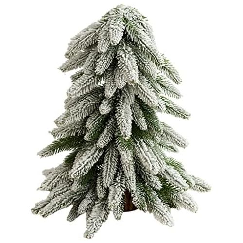  N\C NC NC Nordic Style Artificial PE 40cm Tall Christmas Tree Tabletop Home Fireplace Dining Room Centerpiece Festival Props Landscape Xmas Trees Decoration - Snow Green Tree