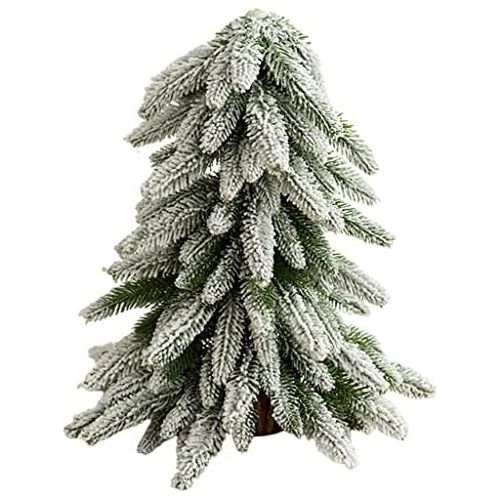  N\C NC NC Nordic Style Artificial PE 40cm Tall Christmas Tree Tabletop Home Fireplace Dining Room Centerpiece Festival Props Landscape Xmas Trees Decoration - Snow Green Tree