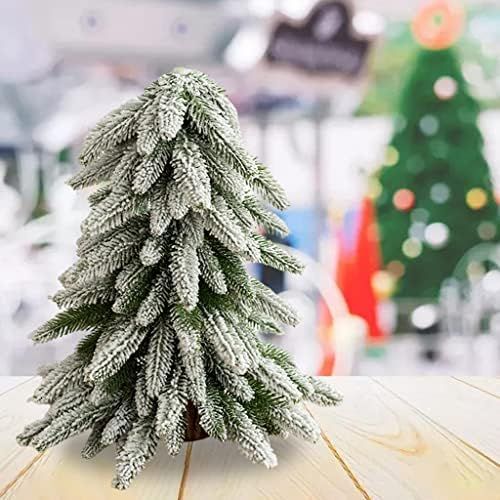  N\C NC NC Nordic Style Artificial PE 40cm Tall Christmas Tree Tabletop Home Fireplace Dining Room Centerpiece Festival Props Landscape Xmas Trees Decoration - Snow Green Tree