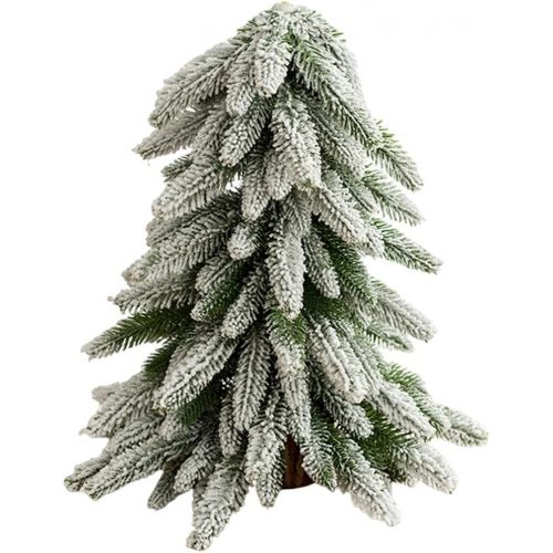  N\C NC NC Nordic Style Artificial PE 40cm Tall Christmas Tree Tabletop Home Fireplace Dining Room Centerpiece Festival Props Landscape Xmas Trees Decoration - Snow Green Tree