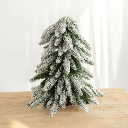  N\C NC NC Nordic Style Artificial PE 40cm Tall Christmas Tree Tabletop Home Fireplace Dining Room Centerpiece Festival Props Landscape Xmas Trees Decoration - Snow Green Tree