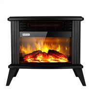 N\C NC Vertical Fireplace Mechanical Second Gear FEJ-16C 1500w/Fake Wood/Monochrome/Hot Wire Black