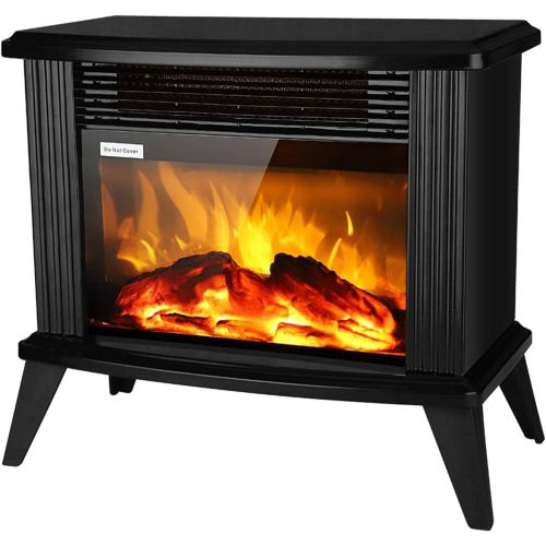  N\C NC Vertical Fireplace Mechanical Second Gear FEJ-16C 1500w/Fake Wood/Monochrome/Hot Wire Black