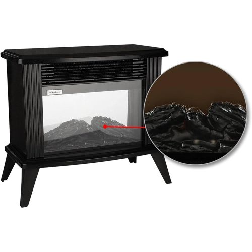  N\C NC Vertical Fireplace Mechanical Second Gear FEJ-16C 1500w/Fake Wood/Monochrome/Hot Wire Black