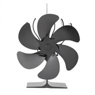 N\C NC 5/6/7 Blade Heat Powered Stove Fan for Wood/Log Burner/Fireplace Fuel Consumption as Low as 17 Percent Fuel Savings 165x188mm 6 Blade