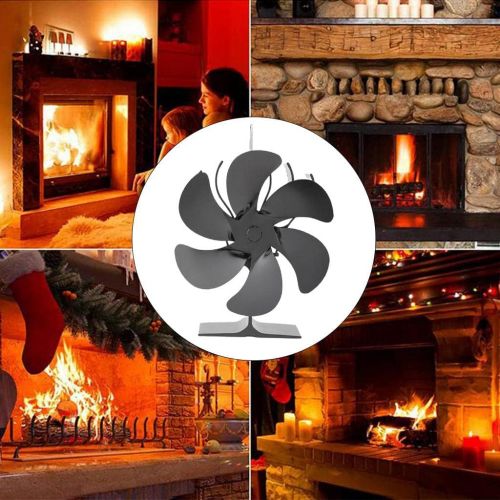  N\C NC 5/6/7 Blade Heat Powered Stove Fan for Wood/Log Burner/Fireplace Fuel Consumption as Low as 17 Percent Fuel Savings 165x188mm 6 Blade