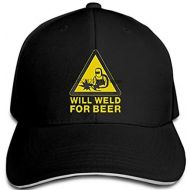 [아마존베스트]N/Ａ N/A Baseball Cap Funny Casual Will Welding Drink Funny Mechanic Drink Man Black Hysteresis Adjustable Casual Hip Hop Funny Outdoor Peaked Cap