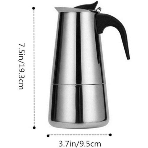  N / A Stainless Steel Coffee Percolator, Espresso Maker, Filtration System 100% No Coffee Grounds Guarantee, for Induction Cookers.3.73.77.5in