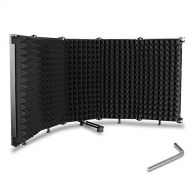 N / A Depusheng 5 Panel Foldable Studio Microphone Isolation Shield Recording Sound Absorber Foam Panel