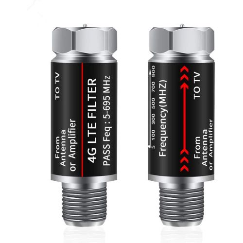  [아마존베스트]N / A 2Pcs LTE Filter Improves Antenna Amplifier Signals - LTE Filter for TV Antenna Signal Purifier,4G /5G Filter Reduce Interference from Cell Phones Towers（ Frequency Range 5-695Mhz ）