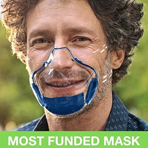  [아마존베스트]N / A Adult Comfortable Face Visor Multifunction Transparent Fabric Cover Womens Visual Mouth Guard Windproof Motorcycle Neckerchief Summer Breathable Dustproof Bandana