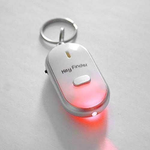  [아마존베스트]-Service-Informationen N / A LED Whistle Key Finder Flashing Beep Alarm Anti-lost Key Finder with Key Ring Home Accessories