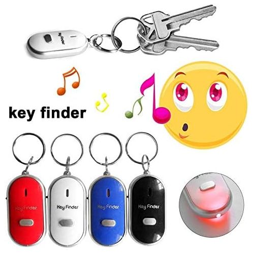  [아마존베스트]-Service-Informationen N / A LED Whistle Key Finder Flashing Beep Alarm Anti-lost Key Finder with Key Ring Home Accessories