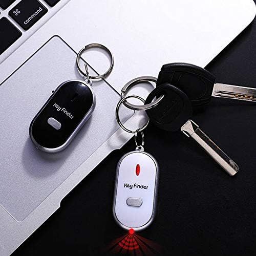  [아마존베스트]-Service-Informationen N / A LED Whistle Key Finder Flashing Beep Alarm Anti-lost Key Finder with Key Ring Home Accessories