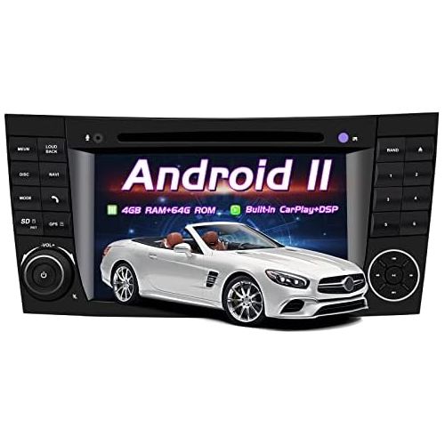  N A Booyes for Mercedes Benz E Class W211 W219 CLS Android 10.0 Octa Core 4GB RAM 64GB ROM 7 Inch Car Radio Stereo GPS System Car Multimedia Player Support Car Play/TPMS/OBD/4G WiFi/DA