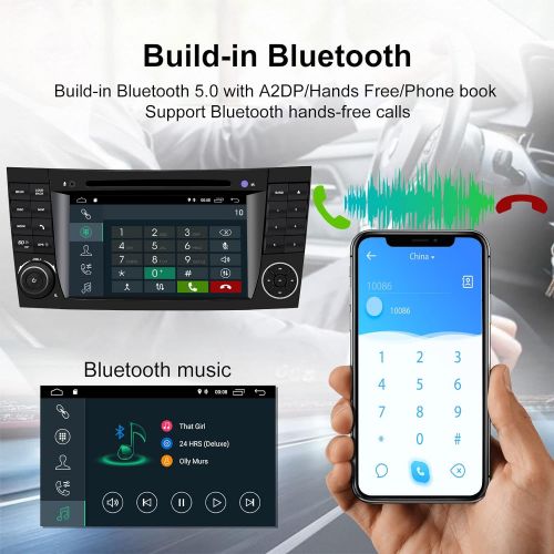  N A Booyes for Mercedes Benz E Class W211 W219 CLS Android 10.0 Octa Core 4GB RAM 64GB ROM 7 Inch Car Radio Stereo GPS System Car Multimedia Player Support Car Play/TPMS/OBD/4G WiFi/DA