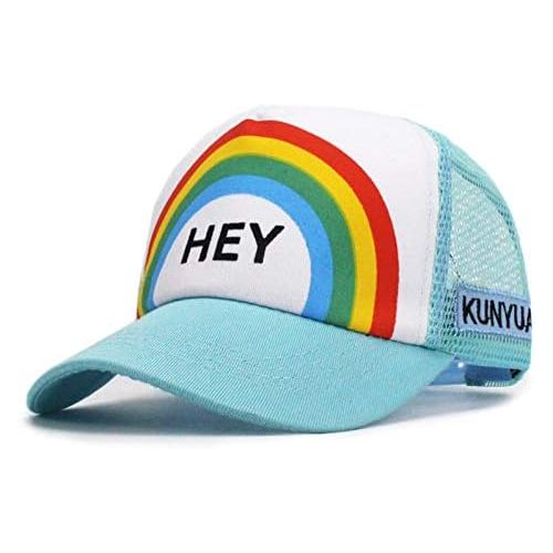  [아마존베스트]N / A N/A Baseball Kappe Kinder Regenbogen Baseball Cap Sommer Kinder Mesh Cap Sonnenhuete Fuer Jungen Jungen Madchen Snapback Golf Caps Knochen