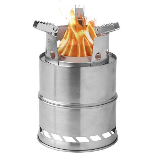  N / A Portable Large Foldable Outdoor Wood Burning Stove. Made of Stainless Steel, can Withstand high Temperature and Weight, Unique Double Wall Structure