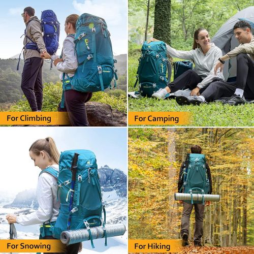  N NEVO RHINO Internal Frame Hiking Backpack 40/50/60/65/80L, Mountain Climbing Camping Backpack Daypack Waterproof Rain Cover