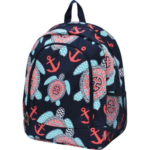  N.Gil Sea Turtle Anchor Navy NGIL Large Canvas School Backpack